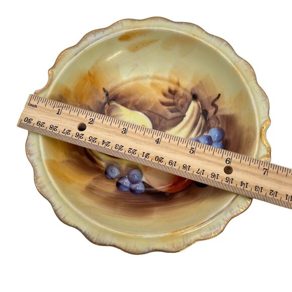 Enesco Small Pitcher And Bowl Vtg 60s Farm Country Style Fruit E2360 Japan - Picture 10 of 10